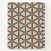 Naam Waterverf Geometric Pinwheels Pattern Brown Notitieboek (Achterkant)