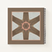 Naam Waterverf Geometric Pinwheels Pattern Brown Notitieboek (Achterkant)