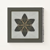 Naam Waterverf Geometric Star Pattern Grey Brown Notitieboek (Achterkant)