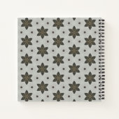 Naam Waterverf Geometric Star Pattern Grey Brown Notitieboek (Achterkant)