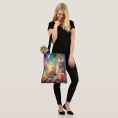  Naam  Waterverf Kat & Bloemen Tote Bag (Op model)