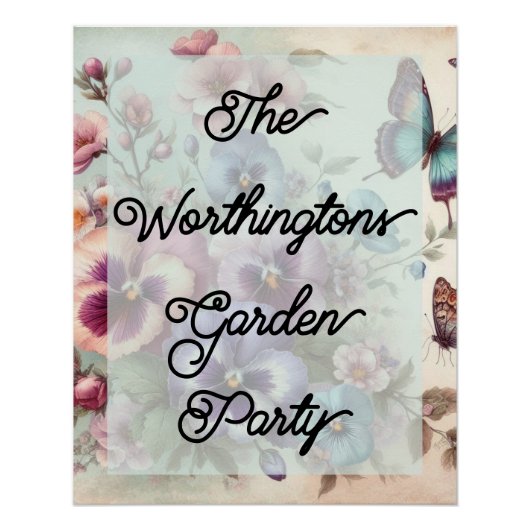 Naam Waterverf  Pansies Flowers Pastels Perfect Poster (Voorkant)