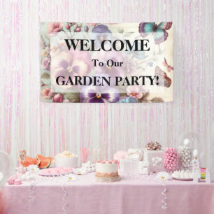 Naam Waterverf Pansies Flowers Pastels Spandoek