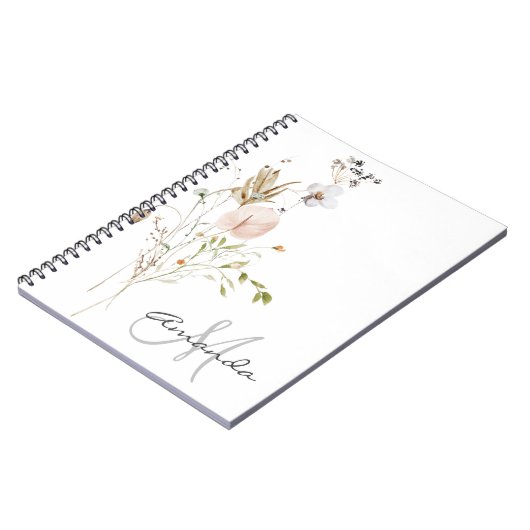 Naam waterverf Wilde Bloem Notitieboek (Linkerzijde)