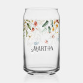 Naam, Waterverf Wildflowers Bloemdruppel Blikvorm Glas (Voorkant)