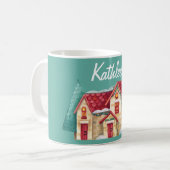 Naam, Waterverf Winter Home 11oz Koffiemok (Voorkant links)