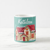 Naam, Waterverf Winter Home 11oz Koffiemok (Center)