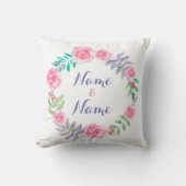 Naam Weddenschap Cushion Gift Rozen Floral Flowers Kussen (Voorkant)