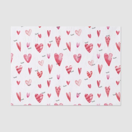 Naam, Weefselpapier (3) Hart Snoep Valentijns Tissuepapier (Voorkant)