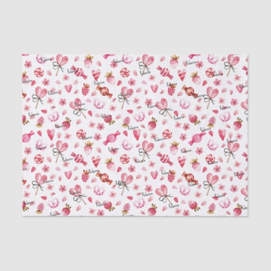 Naam, Weefselpapier (3) Snoep Valentijnsdag Sheets Tissuepapier (Voorkant)