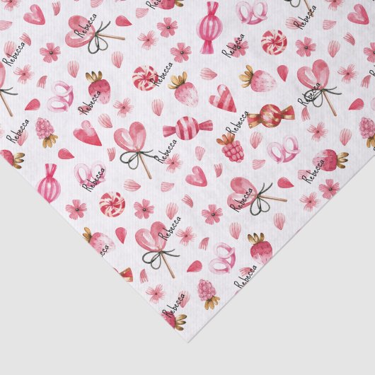 Naam, Weefselpapier (3) Snoep Valentijnsdag Sheets Tissuepapier (Detail)