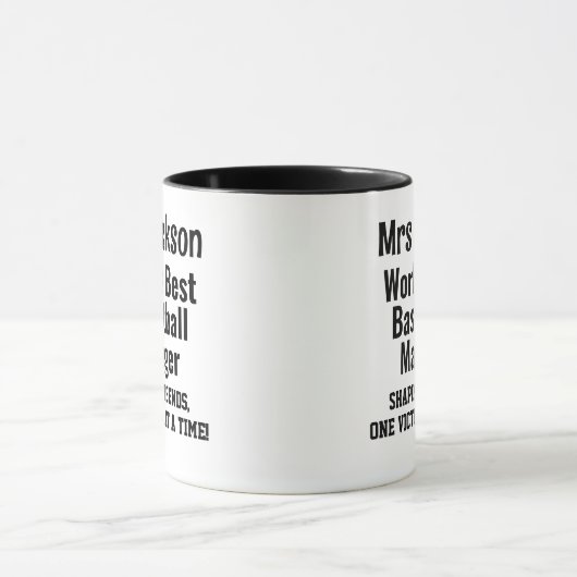 Naam, Werelden Beste Basketbal Team Manager Mok (Midden)