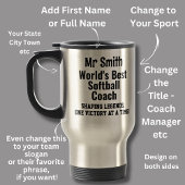 Naam, Werelden Beste Softbal Coach - Legends Reisbeker