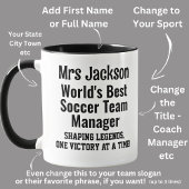 Naam, Werelden Beste Voetbal Team Manager Mok