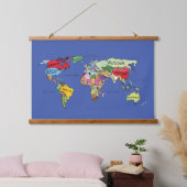 Naam wereldkaart hangend wandkleed (Slaapkamer)