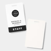 Naam werknemer aangepaste bedrijf logo personeel I Badge (Front & Back)