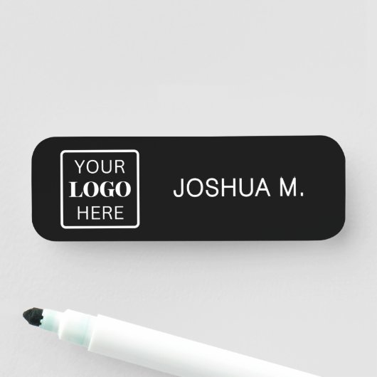 Naam werknemer Bedrijf Logo Simple Naamplaatje (In situ)