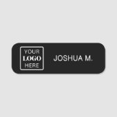 Naam werknemer Bedrijf Logo Simple Naamplaatje (Voorkant)