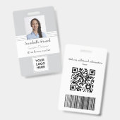 Naam werknemer Foto Beveiligings-ID Badge (Voor- en achterkant)