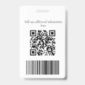 Naam werknemer Foto Beveiligings-ID Badge (Achterkant)