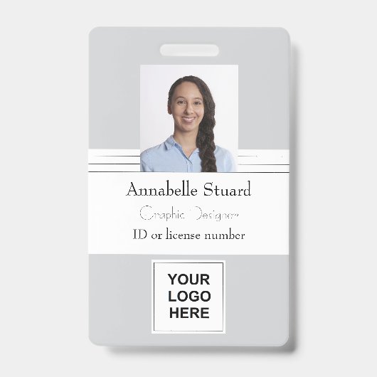Naam werknemer Foto Beveiligings-ID Badge (Voorzijde)