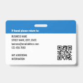 Naam werknemer Foto Logo QR Code ID Regenboogkleur Badge (Achterkant)