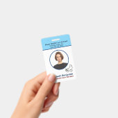 Naam Werknemer Foto Logo Streepjescode Aangepaste  Badge (Handheld)