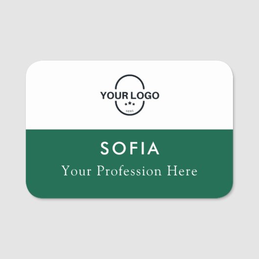 Naam werknemer Markering Aangepast Logo magnetisch Naamplaatje (Voorkant)