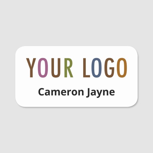 Naam werknemer Markering Aangepast Logo magnetisch Naamplaatje (Voorkant)