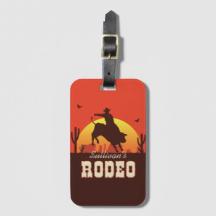 NAAM Westerne Cowboy Bull Rider Rodeo Bagagelabel