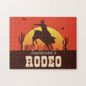  NAAM Westerne Cowboy Bull Rider Rodeo Legpuzzel (Horizontaal)