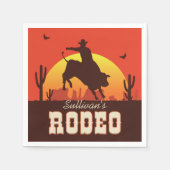 NAAM Westerne Cowboy Bull Rider Rodeo Servet (Voorkant)