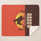  NAAM Westerne Cowboy Bull Rider Rodeo Sherpa Deken (Voorkant (horizontaal))