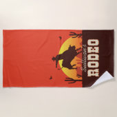  NAAM Westerne Cowboy Bull Rider Rodeo Strandlaken (Voorkant)