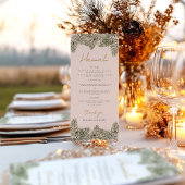 Naam Whimsical Groene Gouden Pijnstok Bruiloften Menu