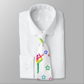 Naam white gymnastics rainbows unicorns stropdas (Gebonden)