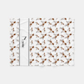 Naam white Wirehaered Pointing Griffon dogs Fleece Deken (Voorkant (Horizontaal))