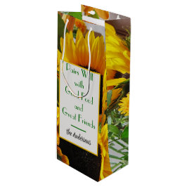 Naam & Wijn Offerte Herfst Zonnebloemen Cadeautas