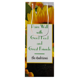 Naam & Wijn Offerte Herfst Zonnebloemen Cadeautas