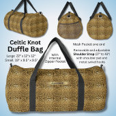 Naam wijzigen, Bruin Goud Keltische knoop Plunjezak