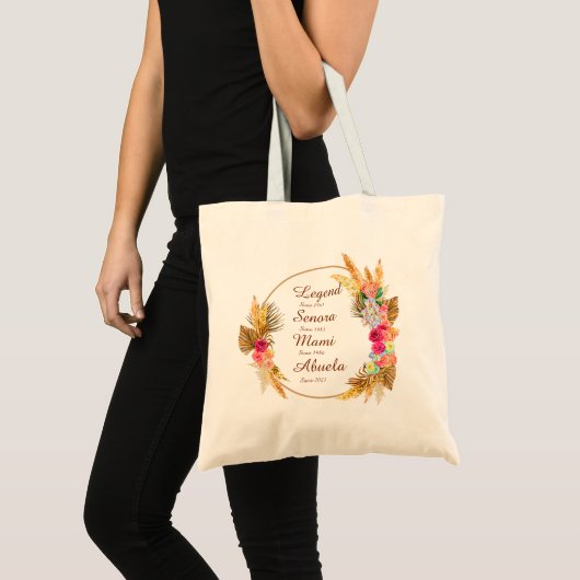 Naam wijzigen Datum Legend Senora Mami Abuela Tote Bag (Voorkant (product))