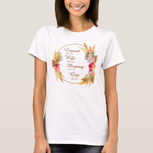 Naam wijzigen Datum legiend vrouw mama Gigi T-shirt