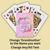 Naam wijzigen en tekst grootmoeder perfecte mix ro pokerkaarten