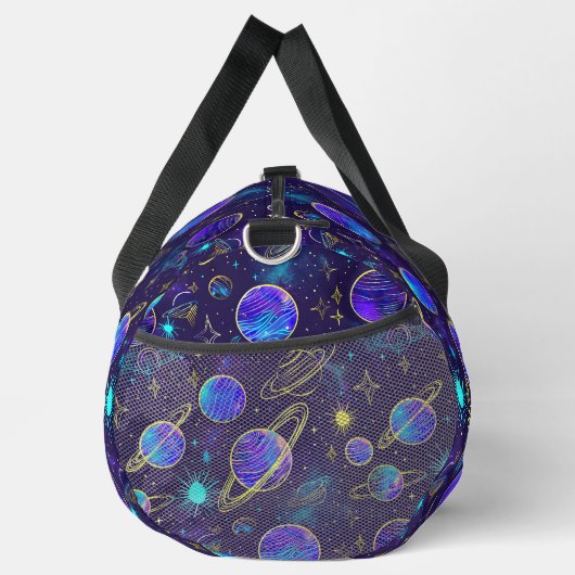 Naam wijzigen, Neon Look Planets Sterren Galaxy Plunjezak (Rechts)