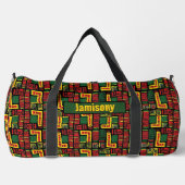 Naam wijzigen, Rood Groen Geel Zwart Geometrisch Plunjezak (Voorkant)