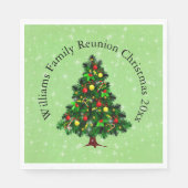 Naam wijzigen Tekst overeenkomen met kerstboomrand Servet (Voorkant)