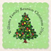 Naam wijzigen Tekst overeenkomen met kerststructuu Kartonnen Onderzetters (Voorkant)