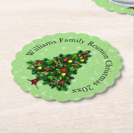 Naam wijzigen Tekst overeenkomen met kerststructuu Kartonnen Onderzetters