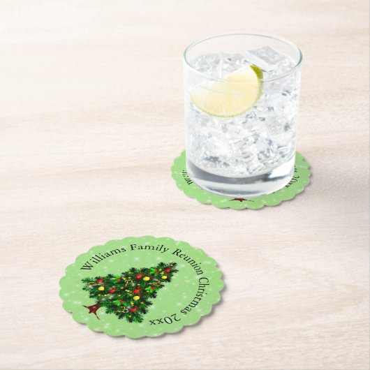 Naam wijzigen Tekst overeenkomen met kerststructuu Kartonnen Onderzetters (Insitu)