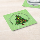 Naam wijzigen Tekst overeenkomen met kerststructuu Kartonnen Onderzetters (Schuin)